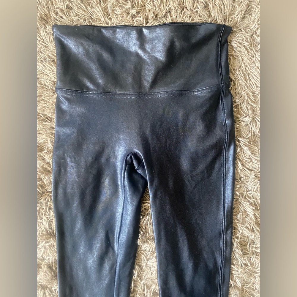 SPANX Glossy Black Leggings - Picture 3 of 9